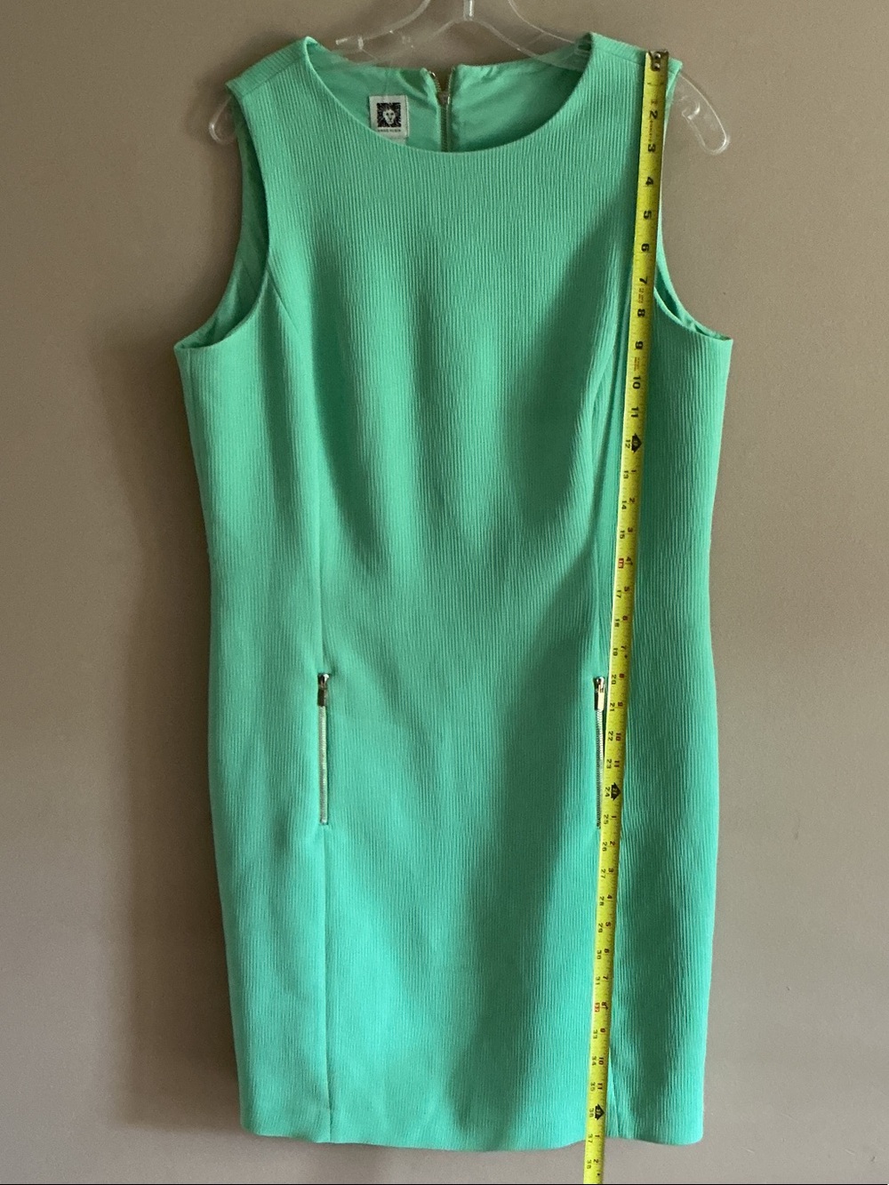 Anne Klein Sleeveless Mint Sheath Dress